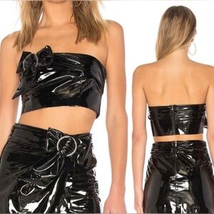 LOVERS + FRIENDS Vivi Top Crop‎ Black Size S AND Vivi skirt Black Size S NWOT